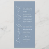 Wedding Reception Dinner Modern Thank You Card Programmakaart (Voorkant)