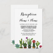 Wedding Reception Fiesta Cactus Mexican inserts Informatiekaartje (Voorkant / Achterkant)