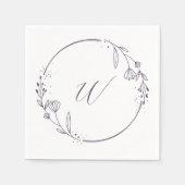 Wedding Reception Initial Napkins Servet (Voorkant)