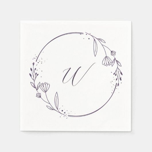Wedding Reception Initial Napkins Servet (Voorkant)
