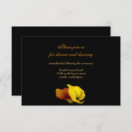 Wedding Reception Kaart (Voorkant / Achterkant)