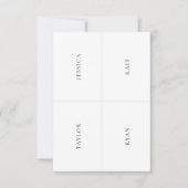 Wedding Reception Mini Guest's Profile Card 4 in 1 Aankondiging (Voorkant)