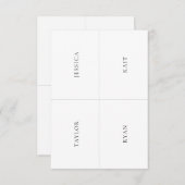 Wedding Reception Mini Guest's Profile Card 4 in 1 Aankondiging (Voorkant / Achterkant)