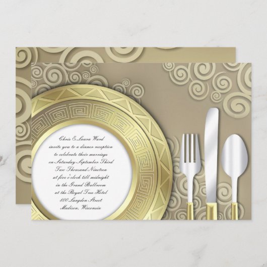 Wedding Reception (om het even welk ogenblik) Flat Kaart (Voorkant / Achterkant)