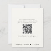 Wedding Reception Save the Date QR Code Cream (Achterkant)