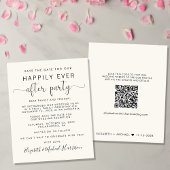 Wedding Reception Save the Date QR Code Cream