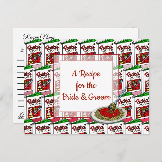 Wedding Recipe Kaart (Voorkant / Achterkant)