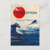 Wedding Recption Japonesque Harmony with Fuji Informatiekaartje (Voorkant)