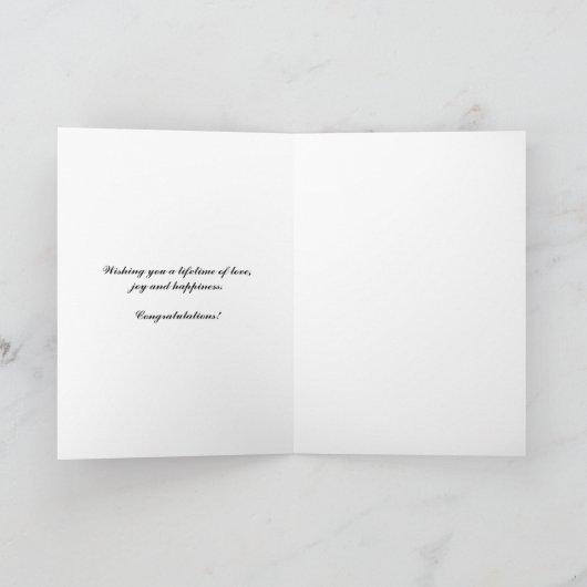 Wedding Red Floral Waterverf gefeliciteerd Kaart (Binnen)