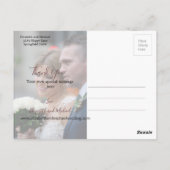 Wedding Red Heart Modern Wedding Bedankt Briefkaart (Achterkant)