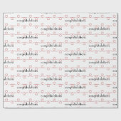 Wedding Red Hearts op White Cadeaupapier (Vlak)