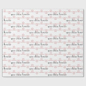 Wedding Red Hearts op White Cadeaupapier (Vlak)