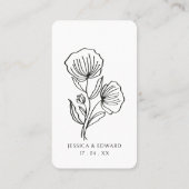 Wedding Red White Scan QR Code Fotoalbum Modern Visitekaartje (Achterkant)