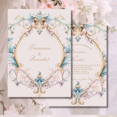 Wedding Regency  Barok Pink Invitation