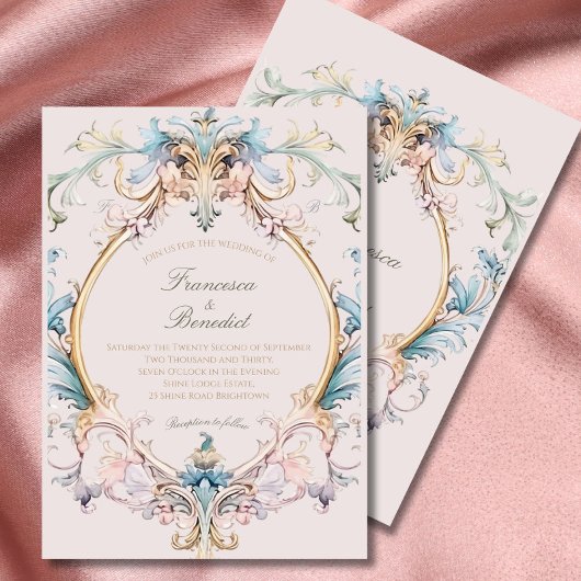 Wedding Regency Elegant Victoriaans Uitnodiging