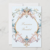 Wedding Regency Elegante Barok Uitnodiging (Achterkant)