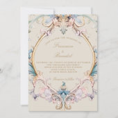 Wedding Regency Elegante  Barok Uitnodiging (Voorkant)