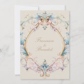 Wedding Regency Elegante  Barok Uitnodiging (Achterkant)