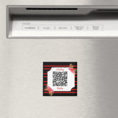 Wedding Registry Custom QR Code and Text Magneet (Insitu (Vaatwasser))