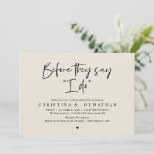 Wedding Rehearsal Dinner, Before They Say "I Do" Kaart (Staand voorkant)