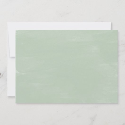 Wedding Rehearsal Dinner. Greenery Eucalyptus Kaart (Achterkant)