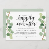 Wedding Rehearsal Dinner. Greenery Eucalyptus Kaart (Voorkant / Achterkant)