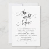 Wedding Rehearsal Dinner, Simple Classy Black, Kaart (Voorkant)