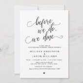 Wedding Rehearsal Dinner, Simple Classy Black, Kaart (Voorkant)