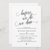 Wedding Rehearsal Dinner, Simple Classy Black, Kaart (Voorkant / Achterkant)