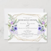 Wedding Rehearsal | Violet Anemone Floral Kaart (Voorkant)