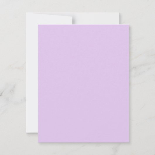 Wedding Rehearsal | Violet Anemone Floral Kaart (Achterkant)