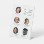 Wedding Remembrance Vijf foto cocktail menu Reclamebord Met Voetstuk (Voorkant)