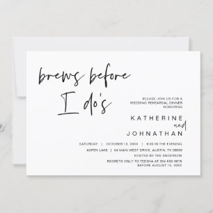 Wedding-repetitie diner, Brew voor ik het doe Kaart