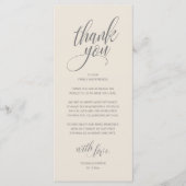 Wedding repetitie diner dank je kaart (Voorkant)