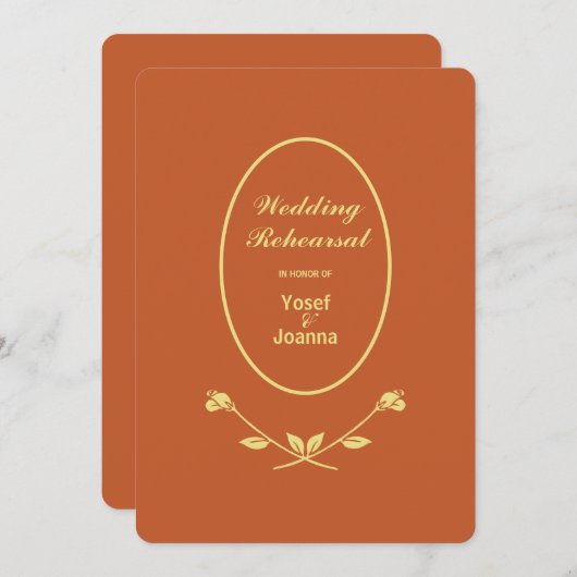 Wedding repetitie en diner uitnodiging QR-code (Voorkant / Achterkant)