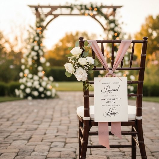 Wedding Reserved Memorial Zitbord Poster