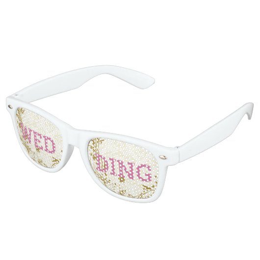 WEDDING retro Shades / Fun Party Sunbribril Retro Zonnebril (Gekanteld)