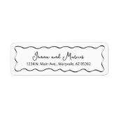 Wedding Return Address Label - Drawn Curvy Border (Voorkant)