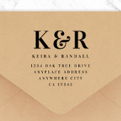 Wedding Return Address Stamp | Mr & Mrs Mailing Rubberstempel