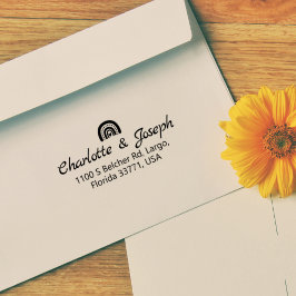 Wedding Return-adres, Creëer je eigen stel, Rubberstempel