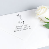 Wedding Return Adres Monogram Aangepast Zelfinktende Stempel