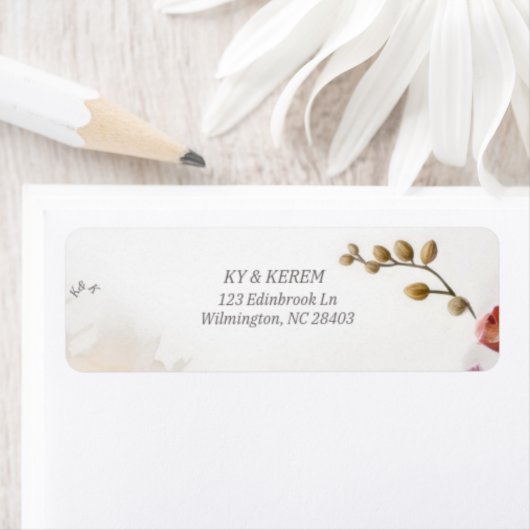 Wedding Return-adreslabels Etiket (Insitu)