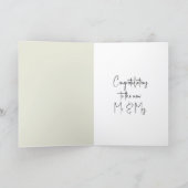 Wedding Ribbon Frame with Bow Feestdagen Kaart (Binnen)