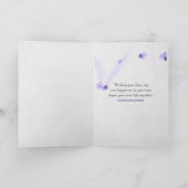 Wedding Ribbon Heart met Ivy Bouquet Card Kaart (Binnen)