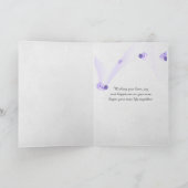 Wedding Ribbon Heart met Ivy Bouquet Card Kaart (Binnen)