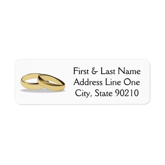 Wedding Ring Etiket (Voorkant)
