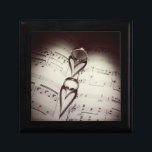 Wedding Ring Hearts Music Cadeaudoosje<br><div class="desc">Een samenstellingsboek dat net juist wordt gegrepen maakt de eeuwige ronde ringen in de vorm van harten.</div>