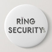 Wedding "RING SECURITY" Ronde Button 4,0 Cm (Voorkant)