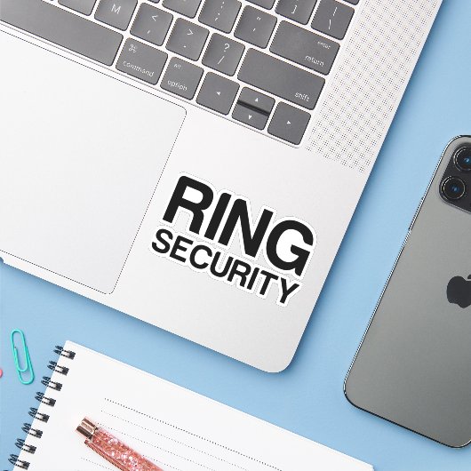 WEDDING RING SECURITY STICKER (Laptop met iPhone)