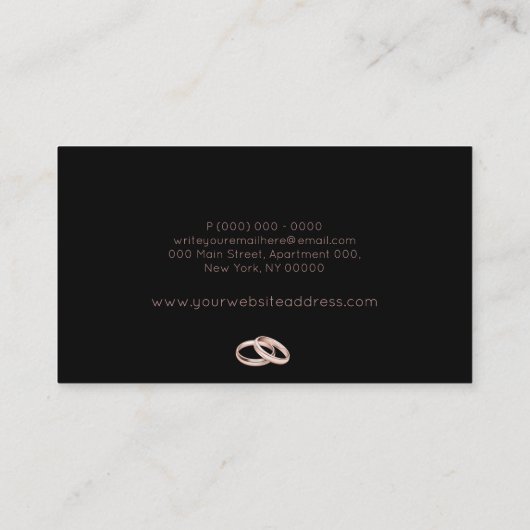 Wedding Ring Visitekaartje (Achterkant)